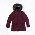 Men`s fake fur-hooded down jacket